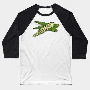 Okra cartoon illustration Baseball T-Shirt